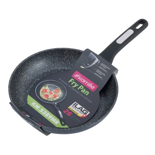 Сковорідка d26см алюміній а/п Black marble 5389MR KAMILLE Житомир - изображение 2
