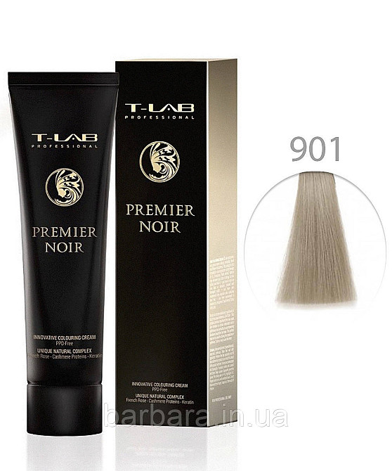 Фарба для волосся  T-LAB Professional ULTRA BLONDE Premier Noir 901 Супер попелястий блонд Київ - фото 1
