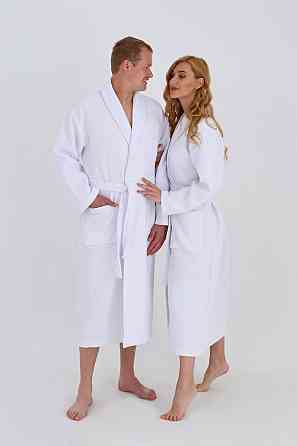 Мужской вафельный халат Ideal Textile XXL белый (56860525) Черновцы