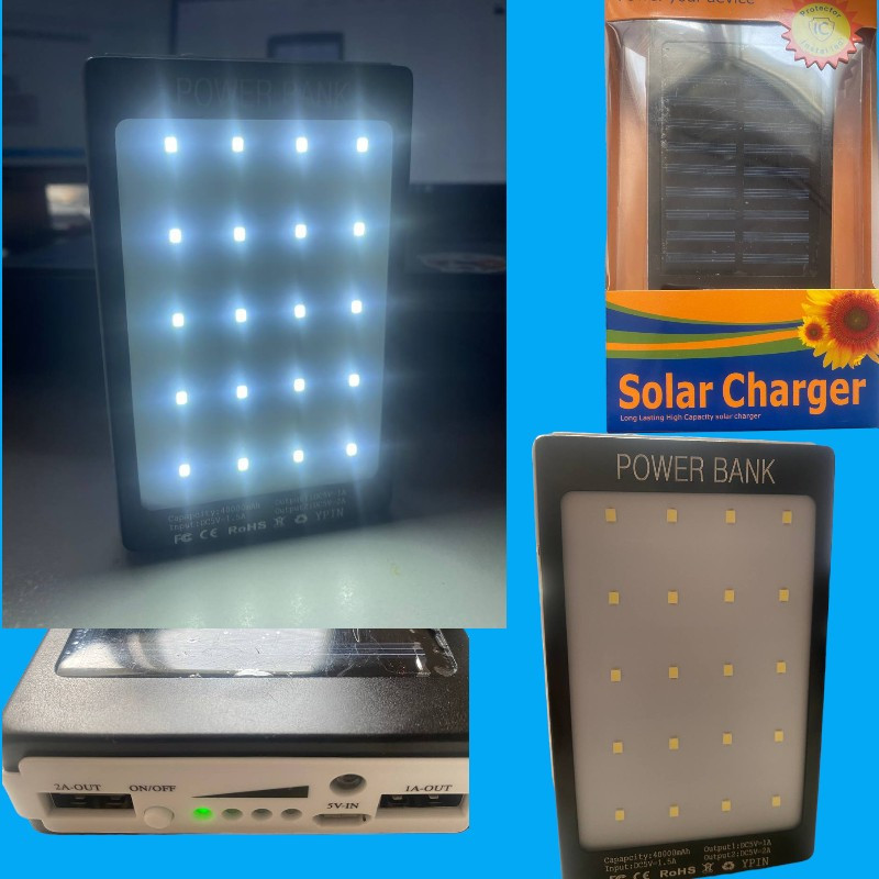 Мобильная зарядка на солнечной панели + фонарик UN-3102 SOLAR 40000mAh (4.8k) Одесса - изображение 1