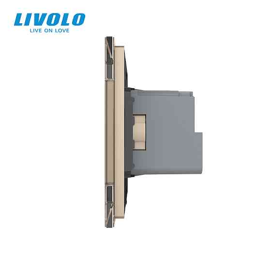 LIVOLO Розумна розетка EC з заземленням Livolo золото (VL-M7FCTC16AZ2-2AP) Коломыя