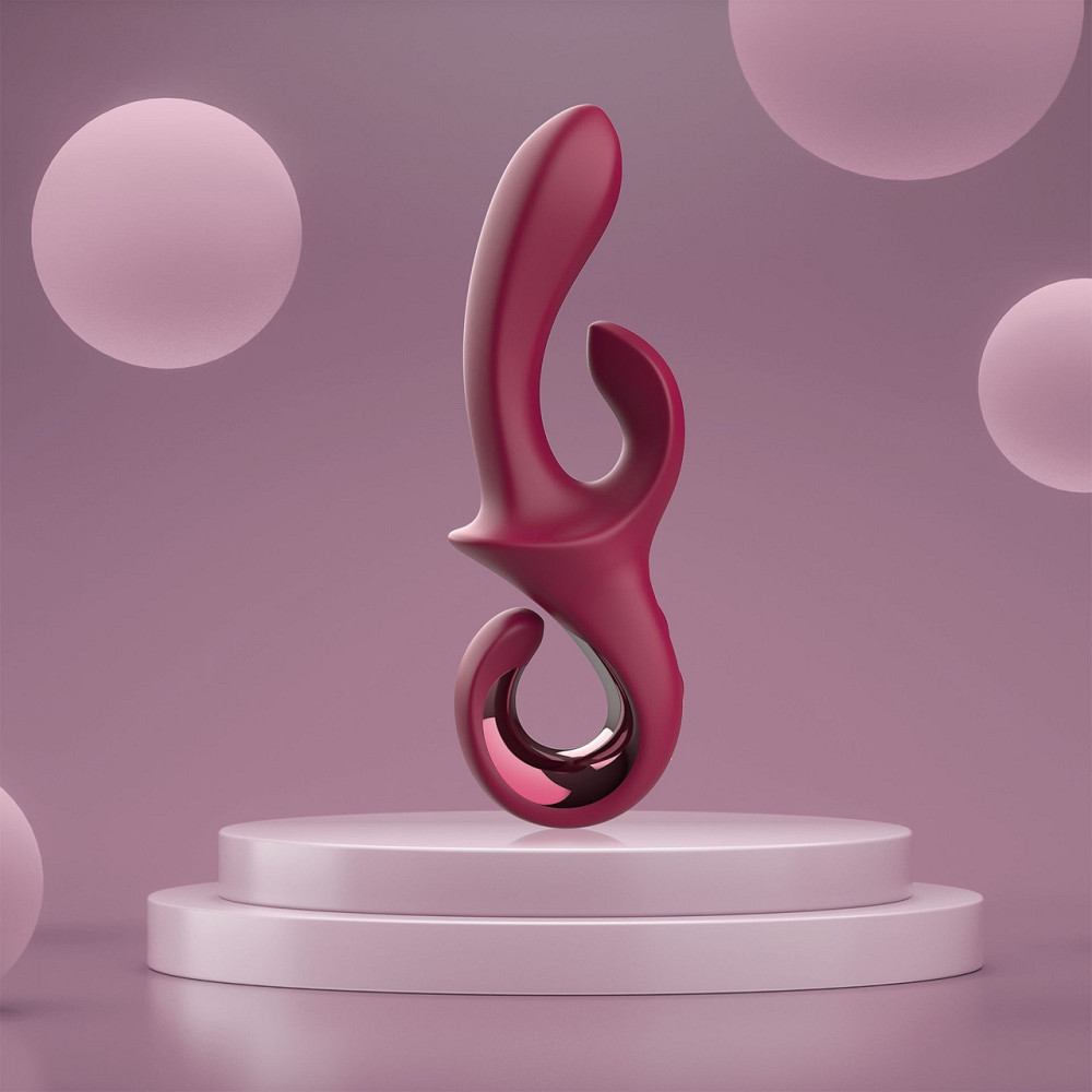 Вибратор-кролик Dreamtoys Glam Duo Vibrator с ручкой крючком, 22.7 х 4.2 см Sex Aura Киев - изображение 5