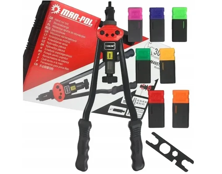 Ручний заклепочник для різьбових заклепок MARPOL M49572 Різьбовий клепальник  M3-M12 410 мм  Дворучний заклепочник Mar-Pol Львів - фото 8