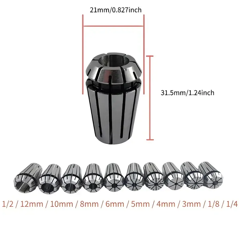 Набор зажимных патронов ER20, 13 шт, 1–13 мм Киев - изображение 7