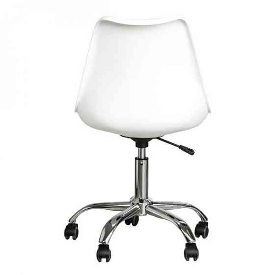 Кресло офисное компьютерное B-487 на колесиках рабочее для компьютера офиса дома Белый Киев