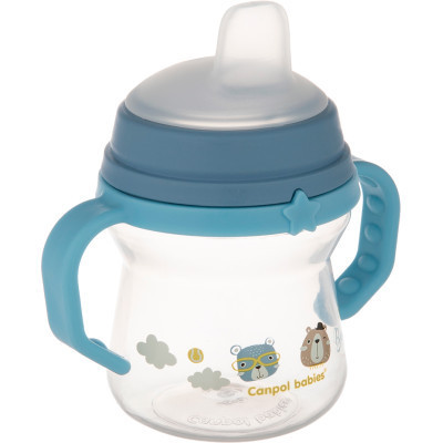 Поильник-непроливайка Canpol babies Bonjour Paris с силиконовым носиком FirstCup 150 мл Голубая (56/612_blu) Винница - изображение 6