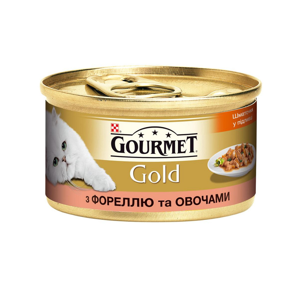 Gourmet Gold (Гурмет Голд) кусочки у підливці з фореллю і овочами 85 г Вінниця - фото 1