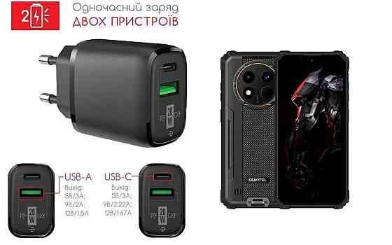 Сетевое зарядное устройство для OUKITEL WP28, 20W 3A, Quick Charge 3.0 Киев