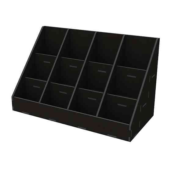 Органайзер EKOSTAR  для чаю і пакетів 70х90 - 12 комірок чорний Київ