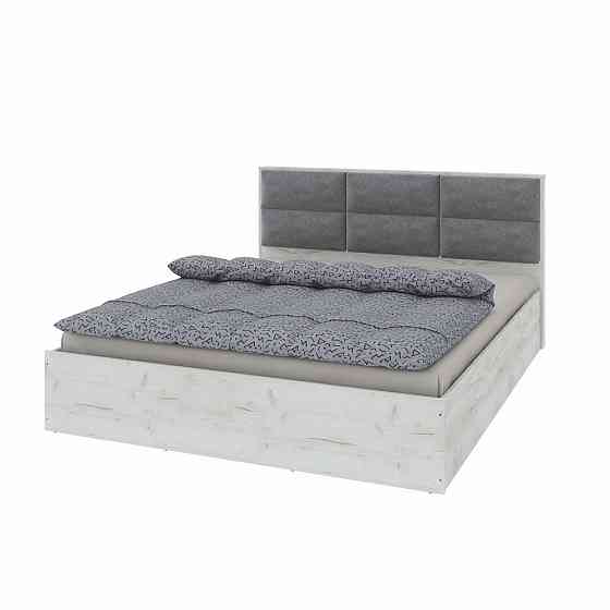 Кровать двуспальная Эверест КЛ-1400 Лайт (ламельный каркас) 140х200 см Дуб Крафт белый (DTM-071073) Львов