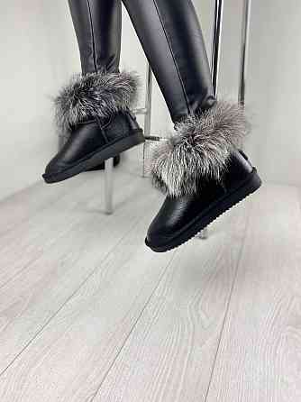 ITTS Угги жіночі ITTS чорні натуральна шкіра зима висота 11 см (5881-3) 36р.38р. Коломыя