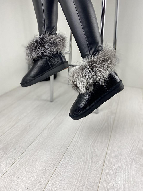 ITTS Угги жіночі ITTS чорні натуральна шкіра зима висота 11 см (5881-3) 36р.38р. Коломыя - изображение 2