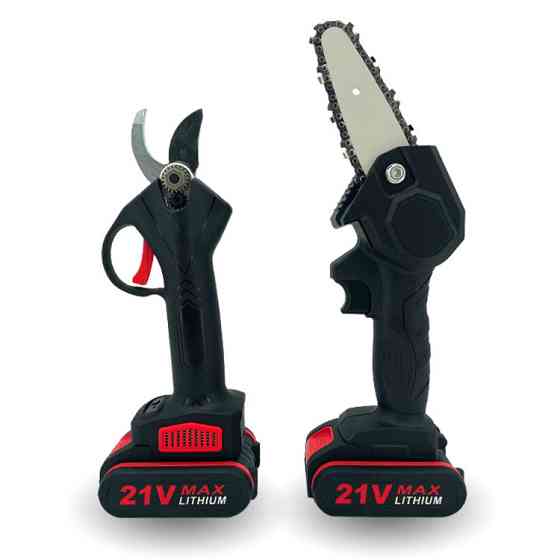 Набор мини пила на 6 дюймов и секатор + 2 аккумулятора и кейс Киев