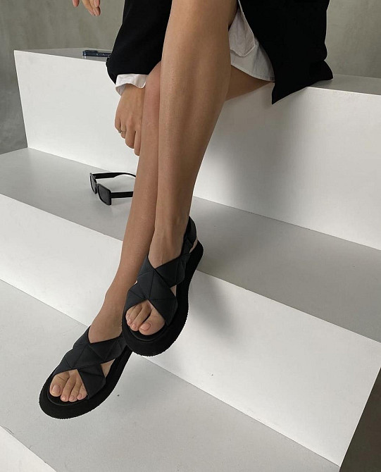 RONE Босоніжки жіночі RONE 0121 чорні (літо, шкіра натуральна матова) (5126) Коломыя - изображение 3