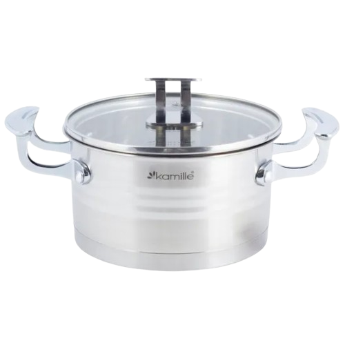 Каструля нержавіюча сталь 3,1л 20*11см з кришкою 5855 KAMILLE Житомир - изображение 7