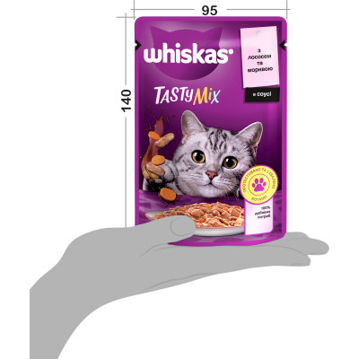 Влажный корм для кошек Whiskas TastyMix Лосось, Морковь 85 г (4770608262457) Винница - изображение 8