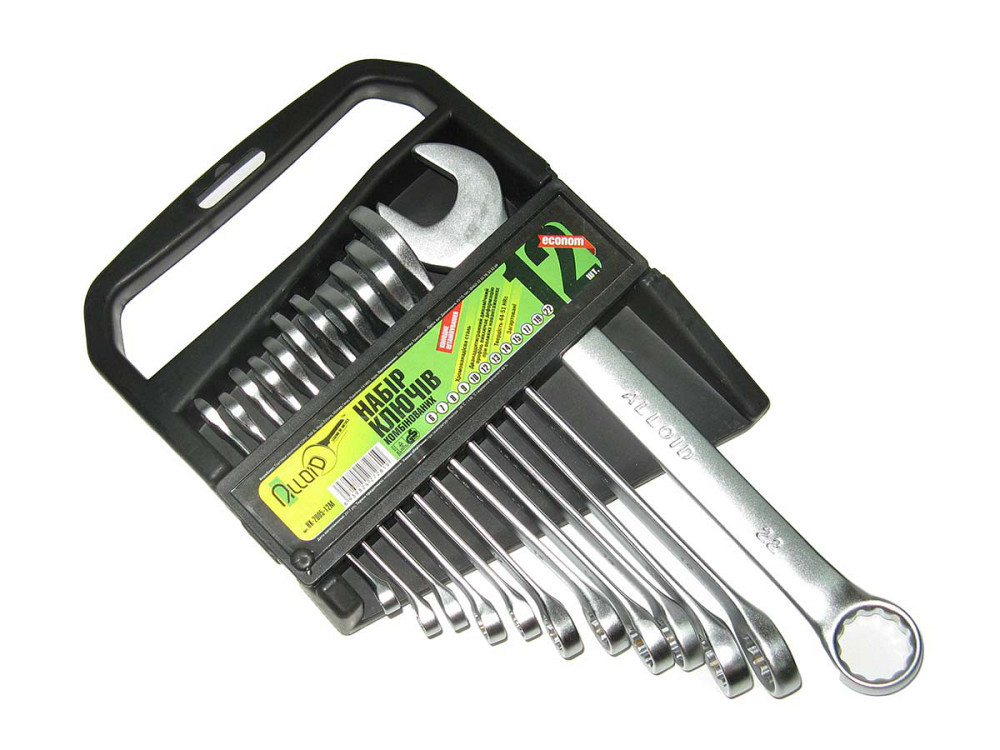 Набір ключів рожково-накидних 12 шт Alloid НК-2005-12М Вінниця - фото 1