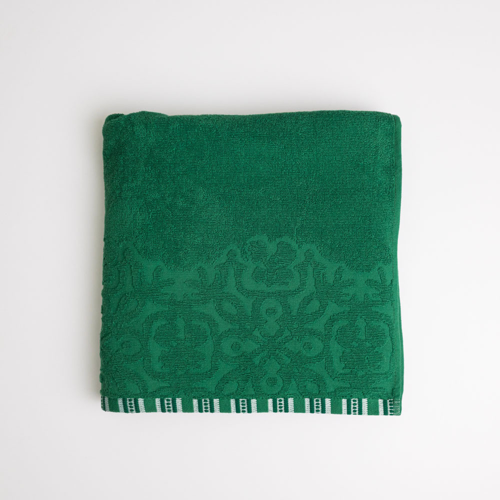 Полотенце махровое для душа с орнаментом GM Textile 70х140см 400г/м2 (Зеленый) Сумы - изображение 5