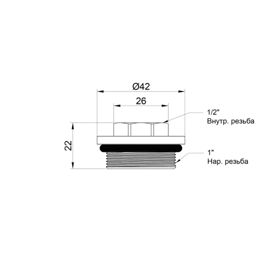 Футорка для колектора Thermo Alliance Standart 1"х1/2" ВН SD35415 Київ
