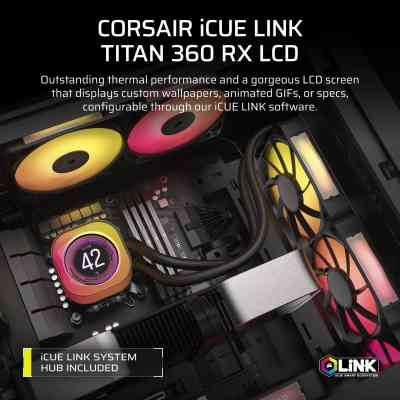 Система рідинного охолодження Corsair iCUE LINK TITAN 360 RX LCD (CW-9061023-WW) Вінниця