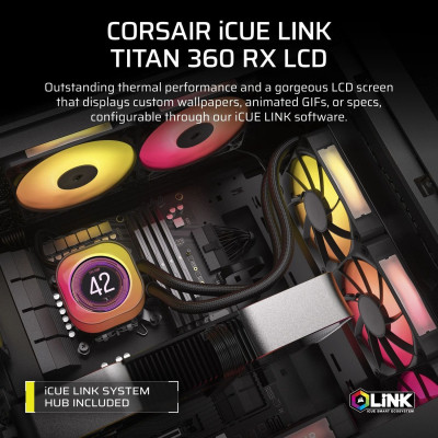 Система рідинного охолодження Corsair iCUE LINK TITAN 360 RX LCD (CW-9061023-WW) Вінниця - фото 2