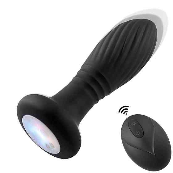 Анальна пробка - Thrusting Anal Plug Black Sex Aura Київ