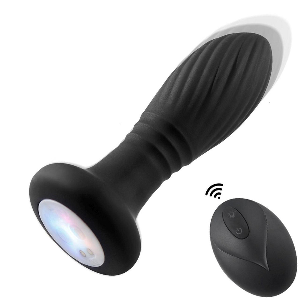 Анальна пробка - Thrusting Anal Plug Black Sex Aura Київ - фото 1