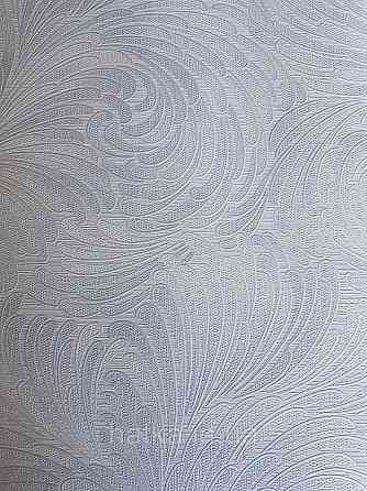 Шпалери метрові вінілові на флізелін Grandeco Poem геометрія абстракція мазки віяло світло сірі на білому Київ