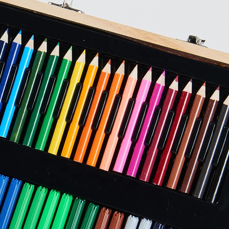 Большой художественный набор для рисования 220 предметов в деревянном кейсе для детей и взрослых творчество Киев - изображение 6