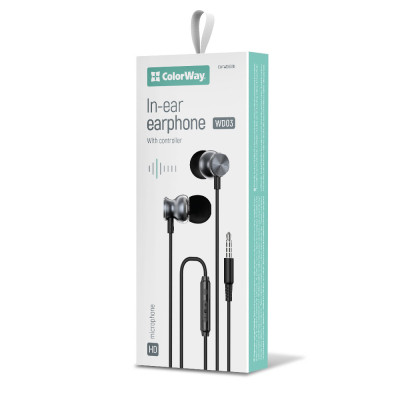 Навушники ColorWay 3.5 mm Wired Earphone UrbanBeat Black (CW-WD03BK) Вінниця - фото 8