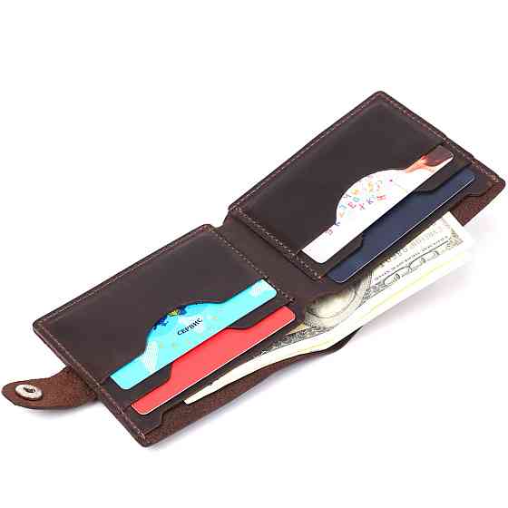 Матове вінтажне портмоне для чоловіків Коричневий (SHVIGEL) Київ