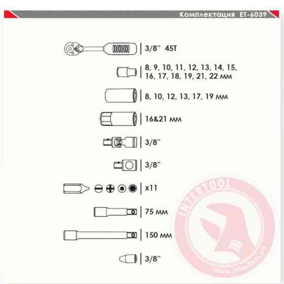 Набор инструмента 3/8