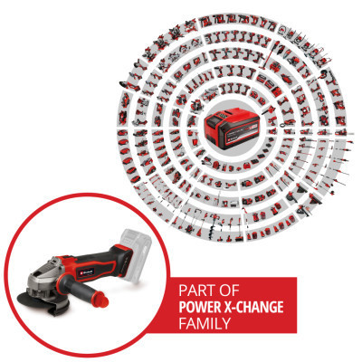 Шлифовальная машина Einhell TE-AG 18/115-2 Li - Solo PXC 18В, 115мм, 8500об/мин, 1.7кг (без АКБ и ЗУ) (4431166) Винница - изображение 6