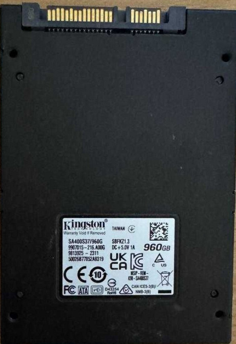 SSD диск 1TB 960GB Kingston A400 (SATA3>2.5