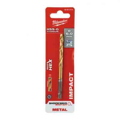 Свердло Milwaukee по металу RedHEX HSS-G TiN, 6,0 мм (48894714) Вінниця