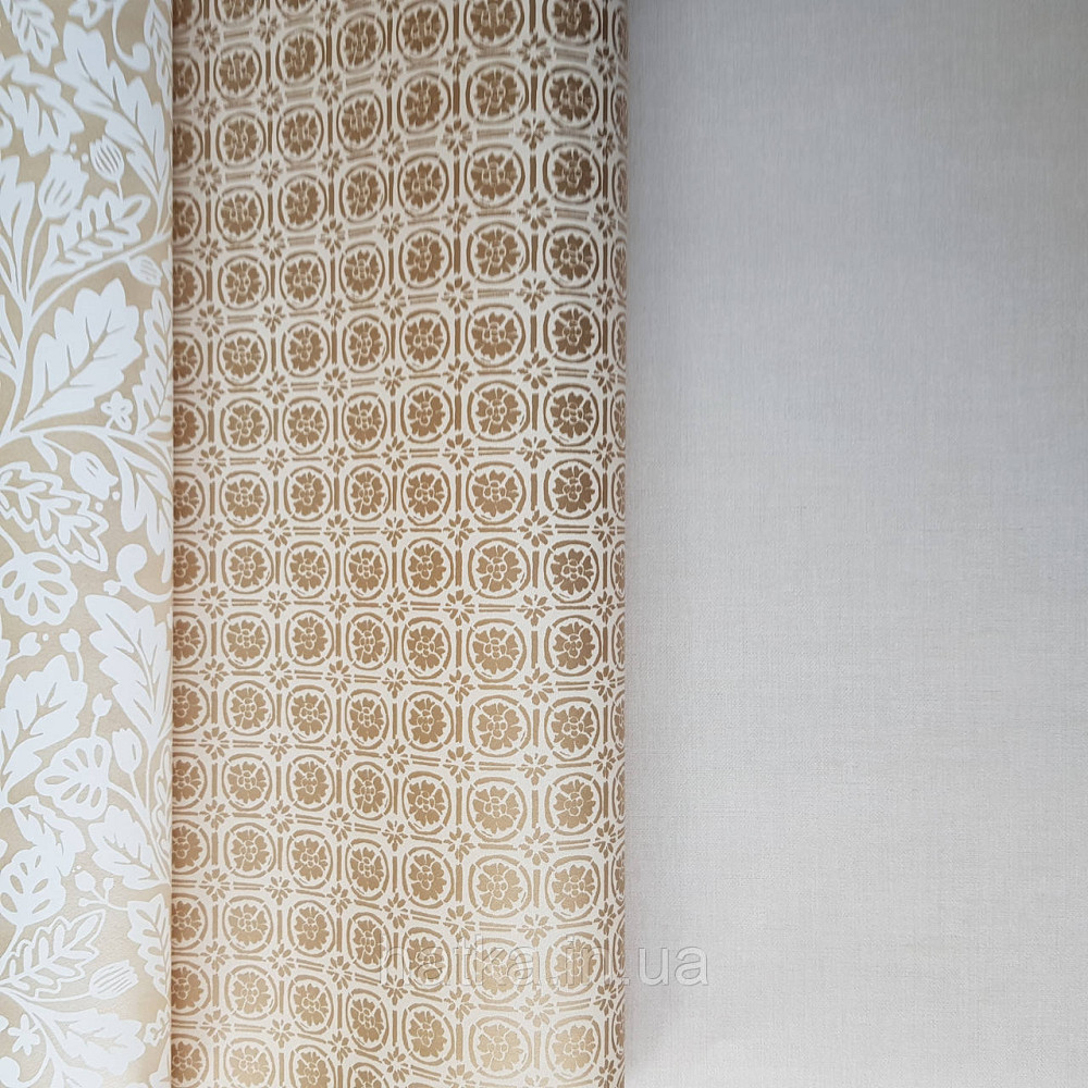 Шпалери вінілові на флізелін Caselio Mystery 0.53х10 м гладкі однотонні світло бежеві Київ - фото 1