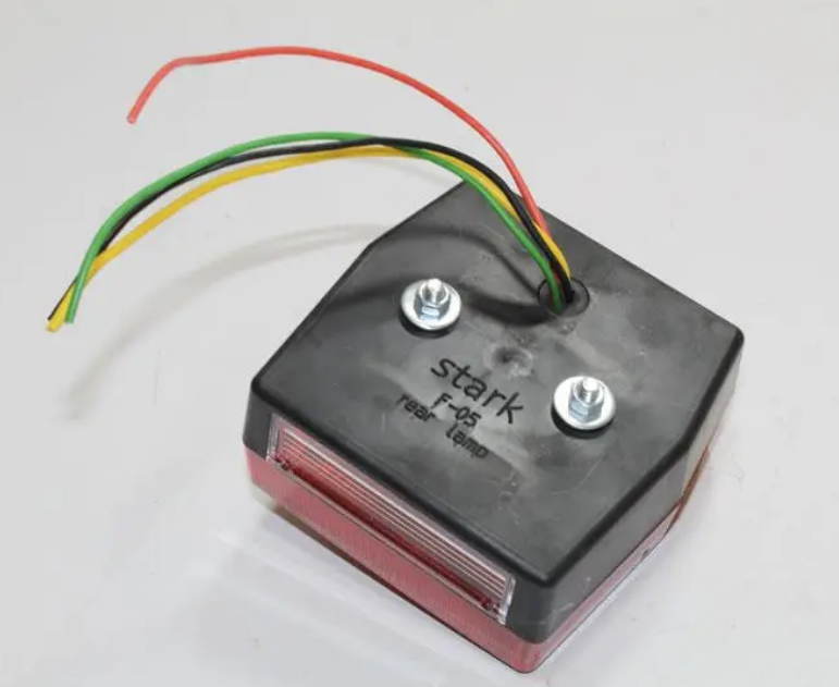 Ліхтар причепа діодний жовто-червоний на болтах з дротами (габарит, стоп, поворот) Вінниця - фото 3