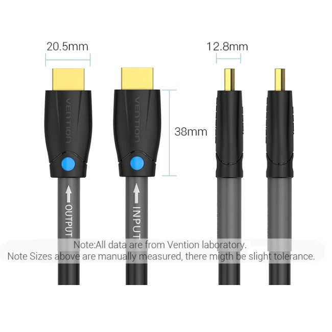 Кабель HDMI M - M, 10.0 м, V2.0, Engineering 4K 60Гц 18Gbps HD 7.1  PVC Black Vention Винница - изображение 7