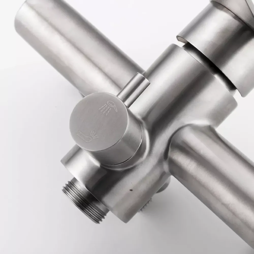 Смеситель для ванны с душевым гарнитуром Frap H48 F2248 нержавеющая сталь Киев - изображение 4