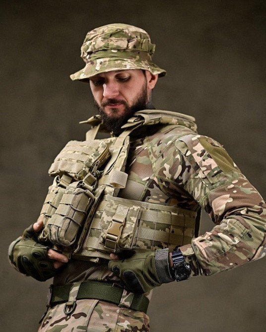 Тактична плитоноска з чотирма точками швидкого скидання Asdag піксель ТТ2615 Одеса - фото 7