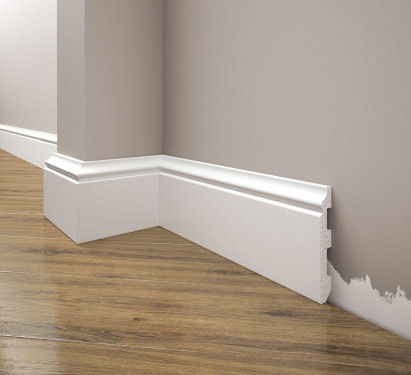 Плинтус под покраску из дюрополимера Элегант LPC - 07 (2м.п.) 79х12,9мм Днепр - изображение 2