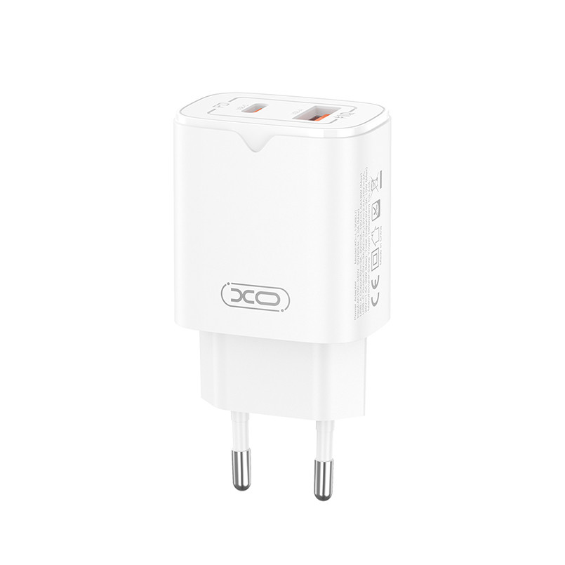 Мережевий зарядний пристрій XO L130 PD30W/QC18W 1USB-C+1USB-A білий Львів - фото 3