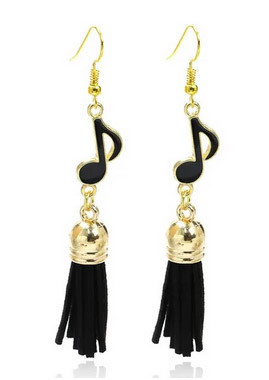 Сережки модні Ноти з пензликами Київ - фото 1