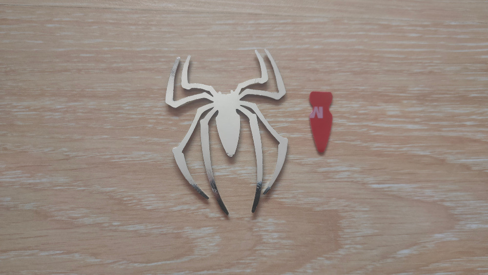 Металева наклейка на авто Павук Срібло не іржа Київ - фото 8