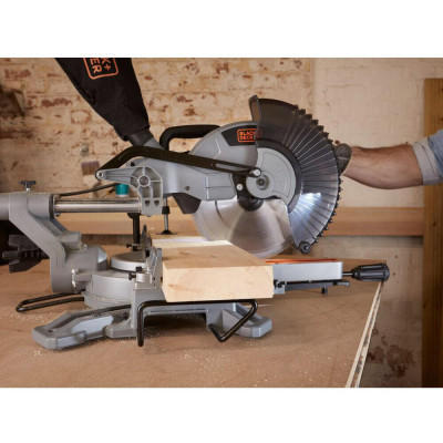 Торцовочная пила Black&Decker 2100 Вт, диск 254х30 мм, 5000 об/мин, XPS, вес 18.5 кг (BES710) Винница - изображение 7