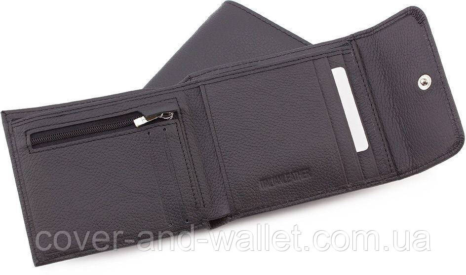 Стильний чоловічий шкіряний гаманець чорного кольору Hassion Київ - фото 7