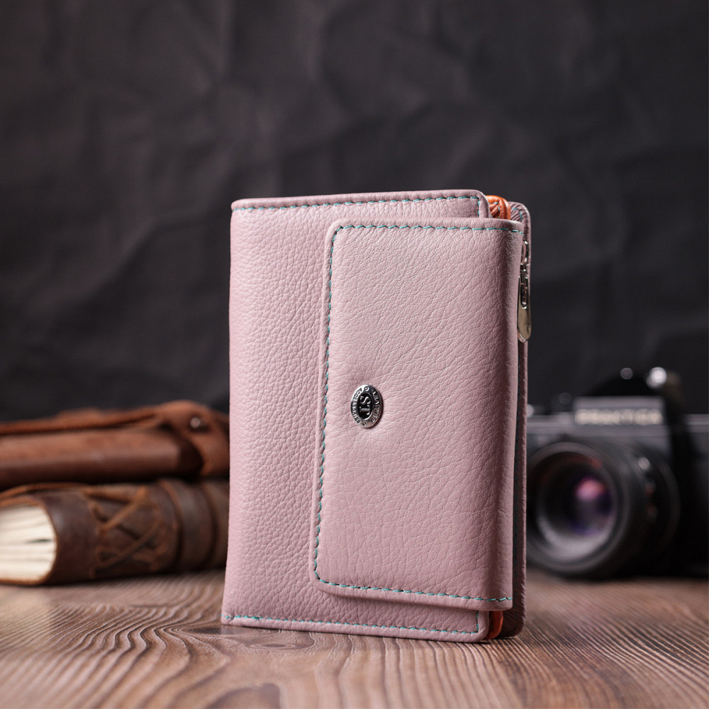 Модный кошелек для женщин из натуральной кожи ST Leather 22502 Бежевый Киев - изображение 9