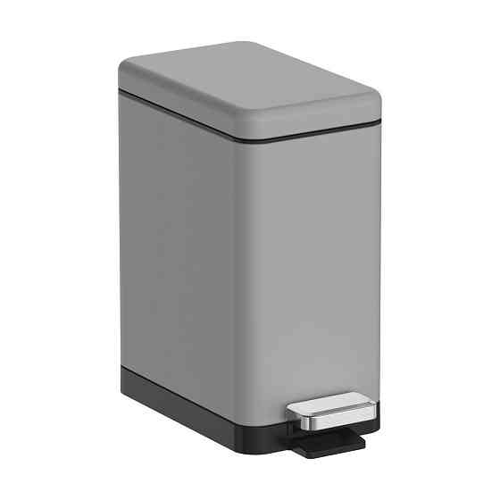 Відро для сміття з плавним закриттям прямокутне Koer TC-010210-07 10 л колір сірий (KR5599) Київ