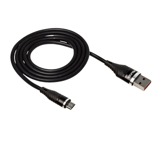 Кабель USB MicroUSB WALKER C735 3,1А 1м чорний Житомир - изображение 1