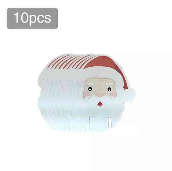 Рассадочные карточки на новый год Дед Мороз 10 штук 7 на 5 см красно-белый Киев